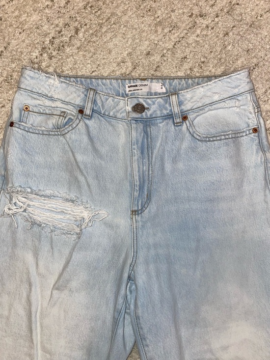 Garage Wide Leg Distressed Jeans in Light Wash Brileigh Blue 32" Waist - Picture 7 of 13